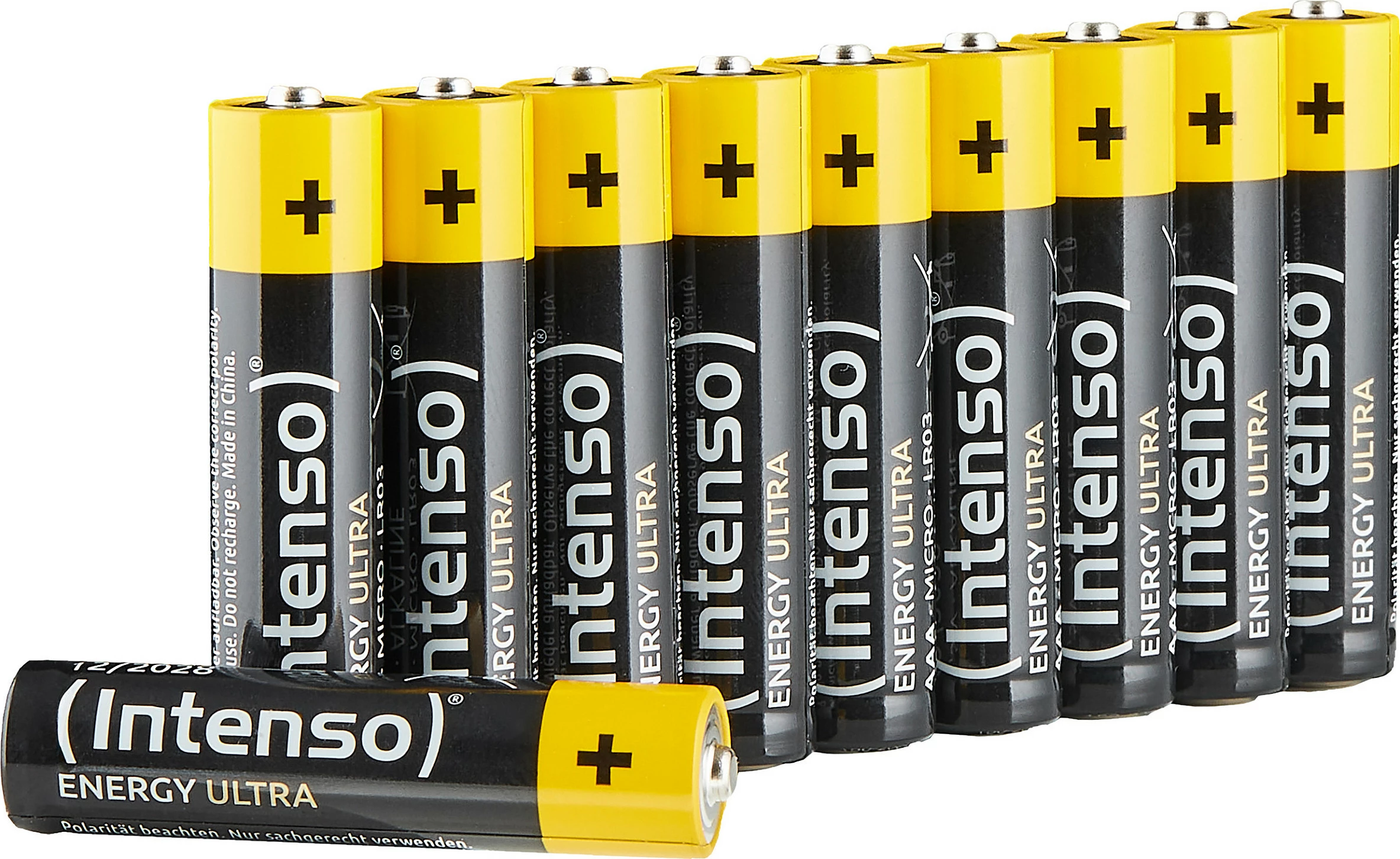 Bateri Intenso Energy Ultra AAA 1.5V 1250mAh, paketë 10 copë, e zezë/verdhe