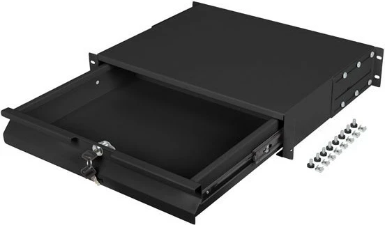 Sirtar për kasë serveri LANBERG 2U 19 inch 360mm, e zezë