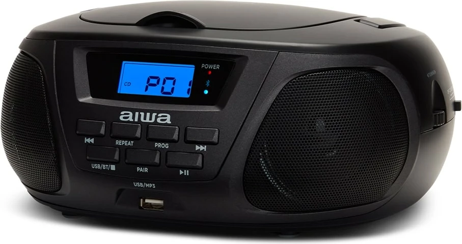 Radio Boombox Portativ me Bluetooth, CD dhe MP3 AIWA BBTU-300BKMKII (Zezë)