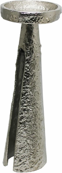 Mbajtëse qiriu ARCO, alumin, ngjyrë argjendi, 11x11x30cm