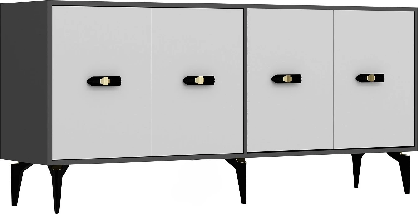 Konsol Skye Decor, anthracite, e bardhë