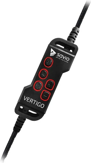 Kufje gaming Savio Vertigo me mikrofon, Surround 7.1, USB, të zeza