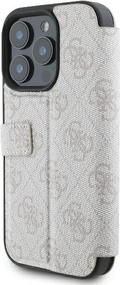 Mbështjellës Guess 4G Metal Logo për iPhone 16 Pro Max, Rozë