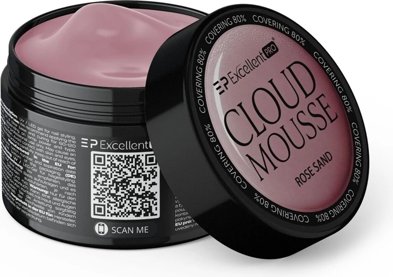 Gel ndërtues për thonj për femra Excellent PRO Cloud Mousse Rose Sand 15g