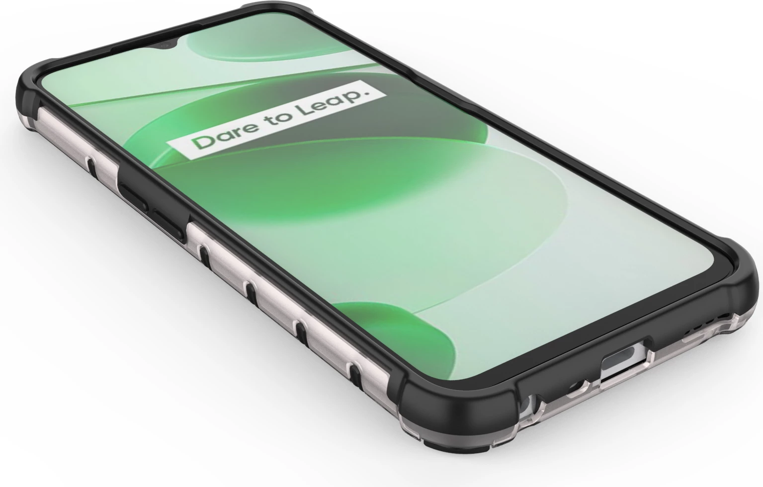 Mbështjellës Hurtel Honeycomb për Realme C35, Transparent