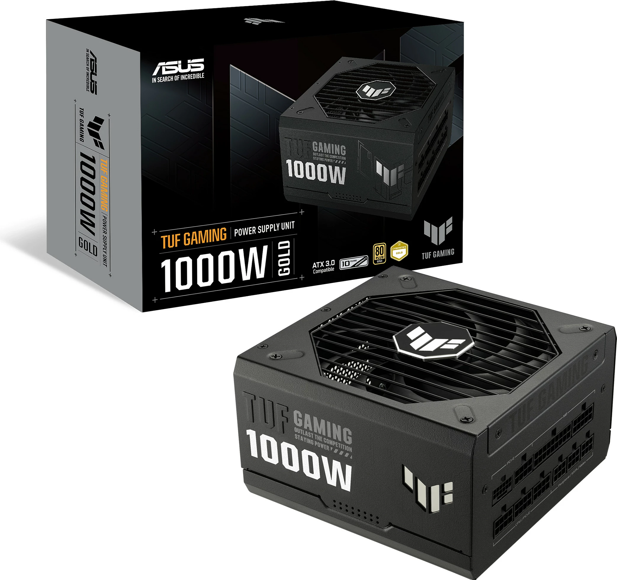 Kasë energjie ASUS TUF Gaming 1000W, 80 PLUS Gold, plotësisht modulare, e zezë