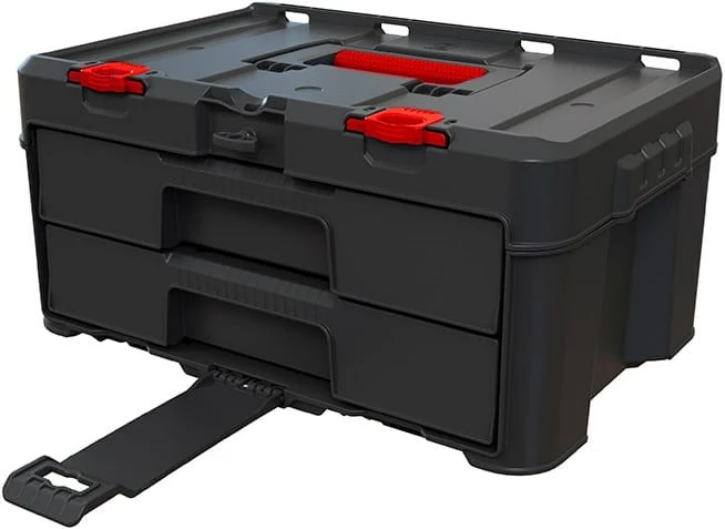 Kutia e Veglave KETER Stack'N'Roll, 2 sirtarë, e Zezë