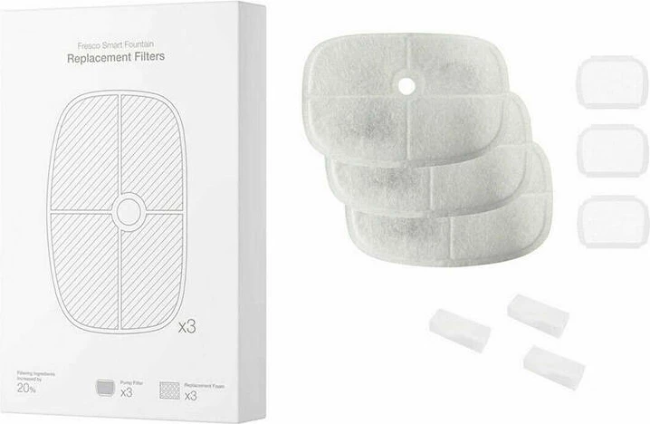 Set filtra zëvendësues Petoneer PN-120001-01 për fontanë Fresco Pro/Ultra, 3 copë