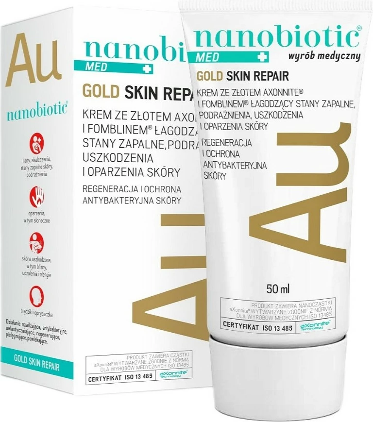Krem për trup Nanobiotic Med Gold Skin Repair me Gold Axonnite 50ml