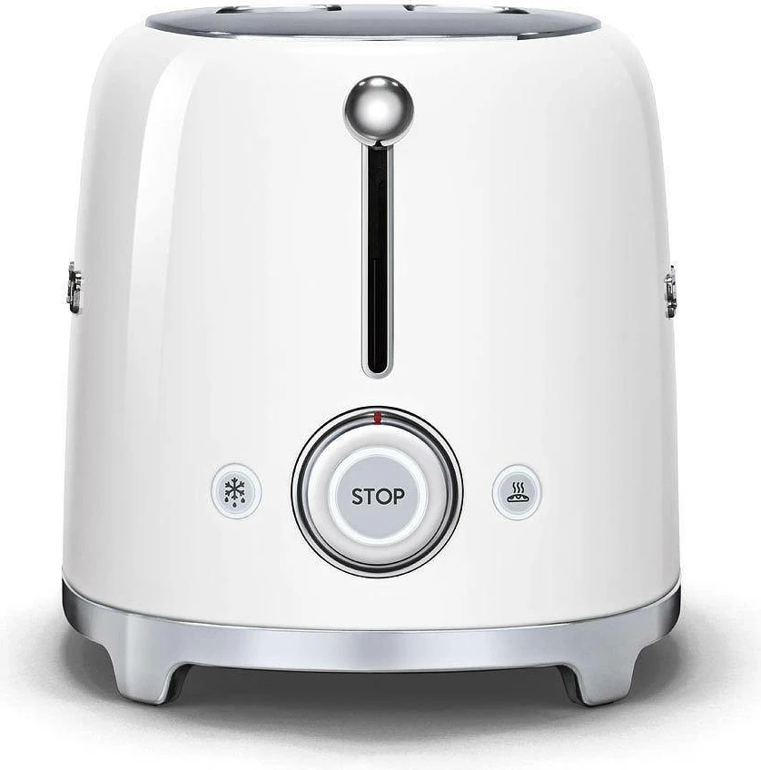 Toster Smeg TSF01WHEU 950W, 2 slote, pop-up, e bardhë