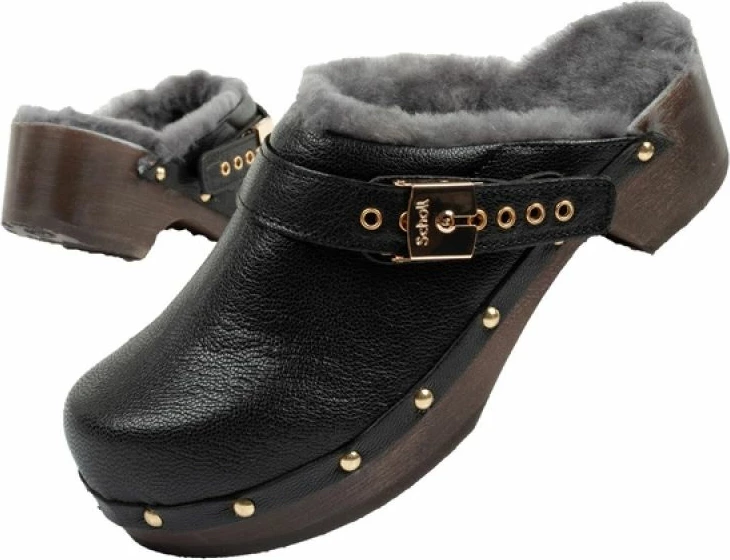 Këpucë Scholl për femra, të zeza