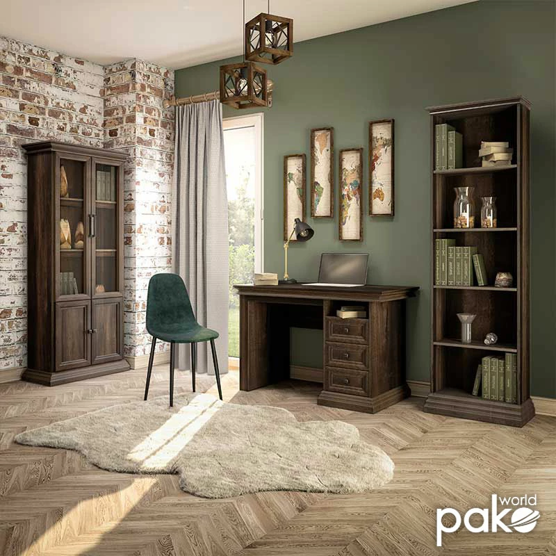 Raft librash Mozart, ngjyrë arre, 60x34,5x202,5cm