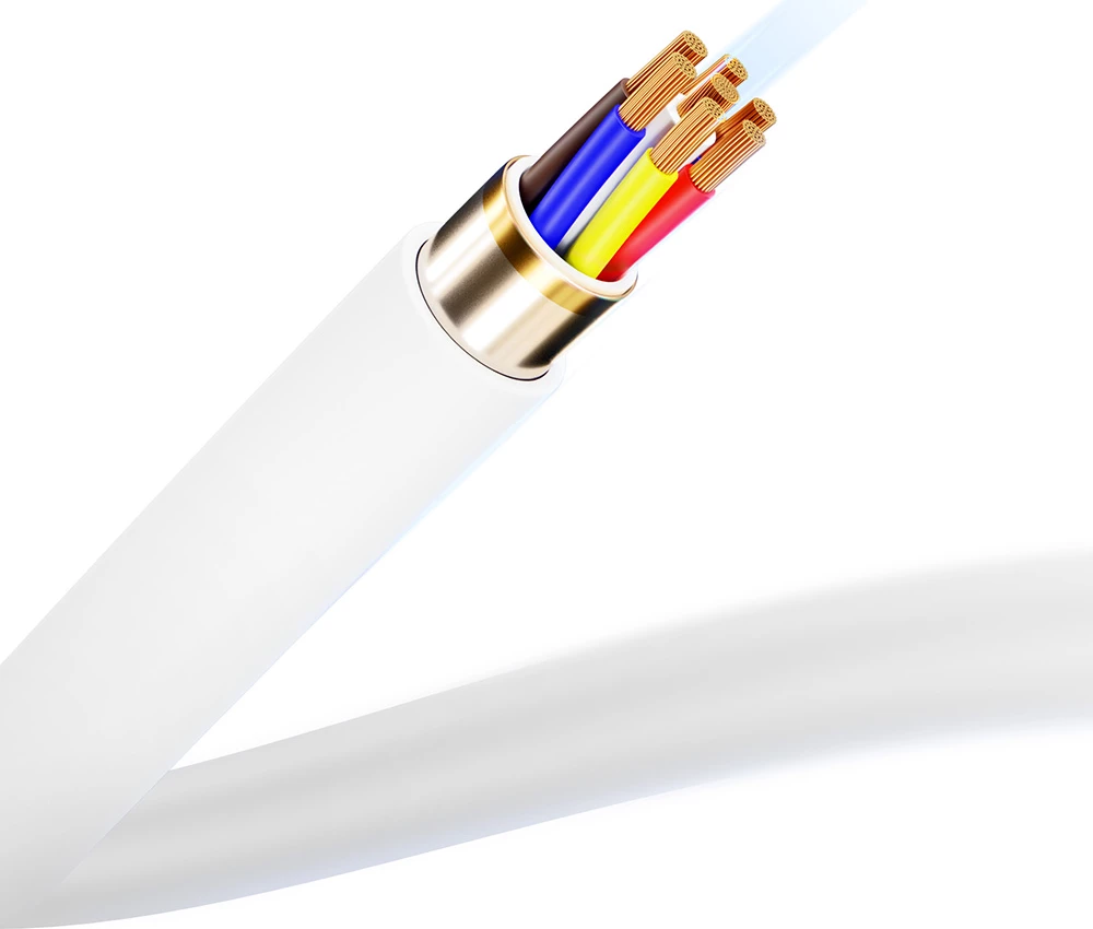 Kabllo USB-C në USB-C 3mk Hyper Silicone Cable, 2m, 100W, e bardhë