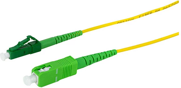 Kabllo fiber optike LogiLink Patch Cord OS2 SM G.657.A2, SC/APC në LC/APC, 1 m, e verdhë