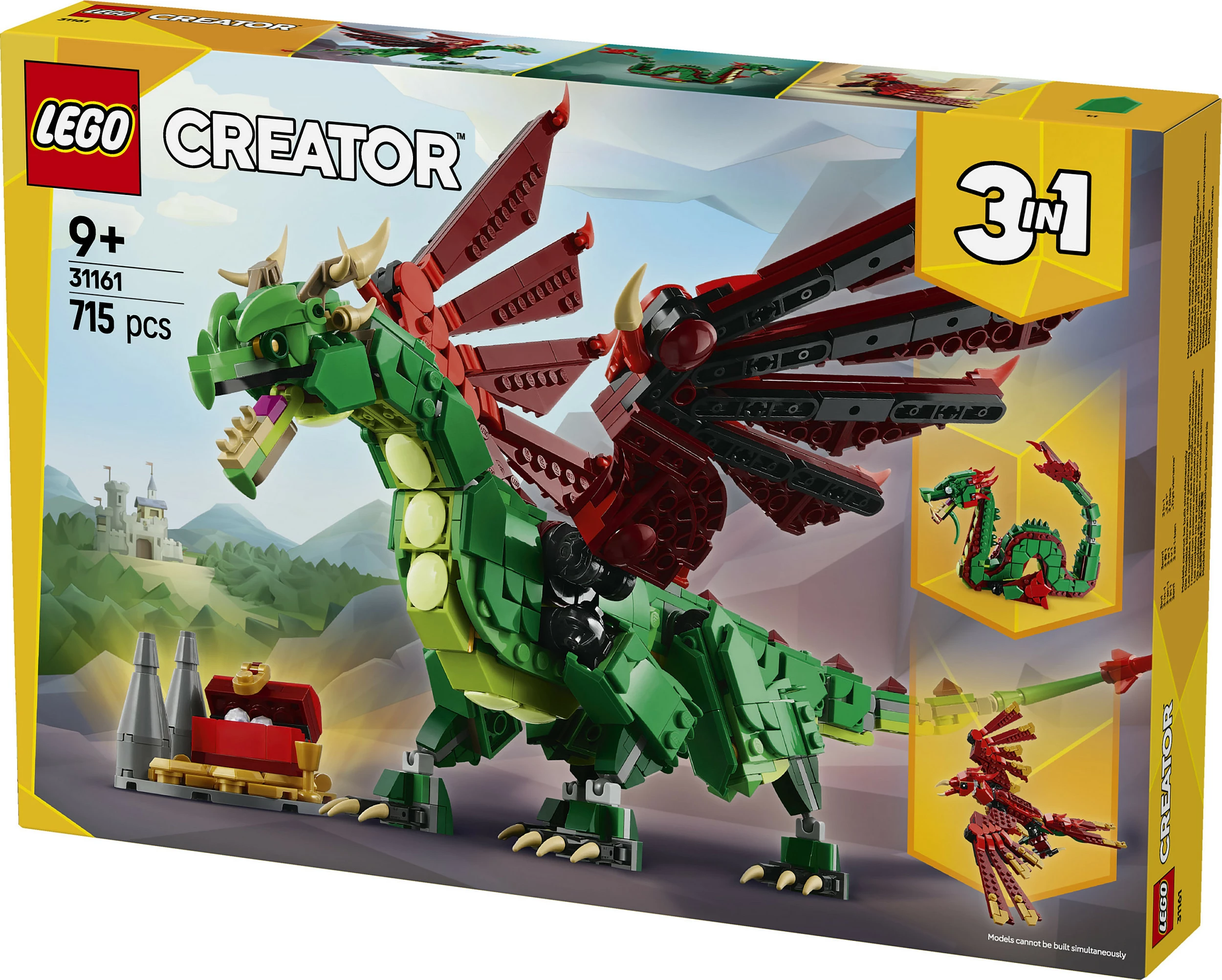 Set ndërtimi LEGO Creator Green Dragon 31161, shumëngjyrësh