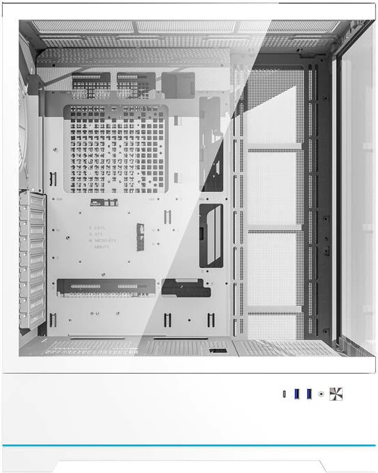 Kasë Darkflash DY451L, Big Tower, pa ventilatorë, ATX, xham i temperuar, e bardhë