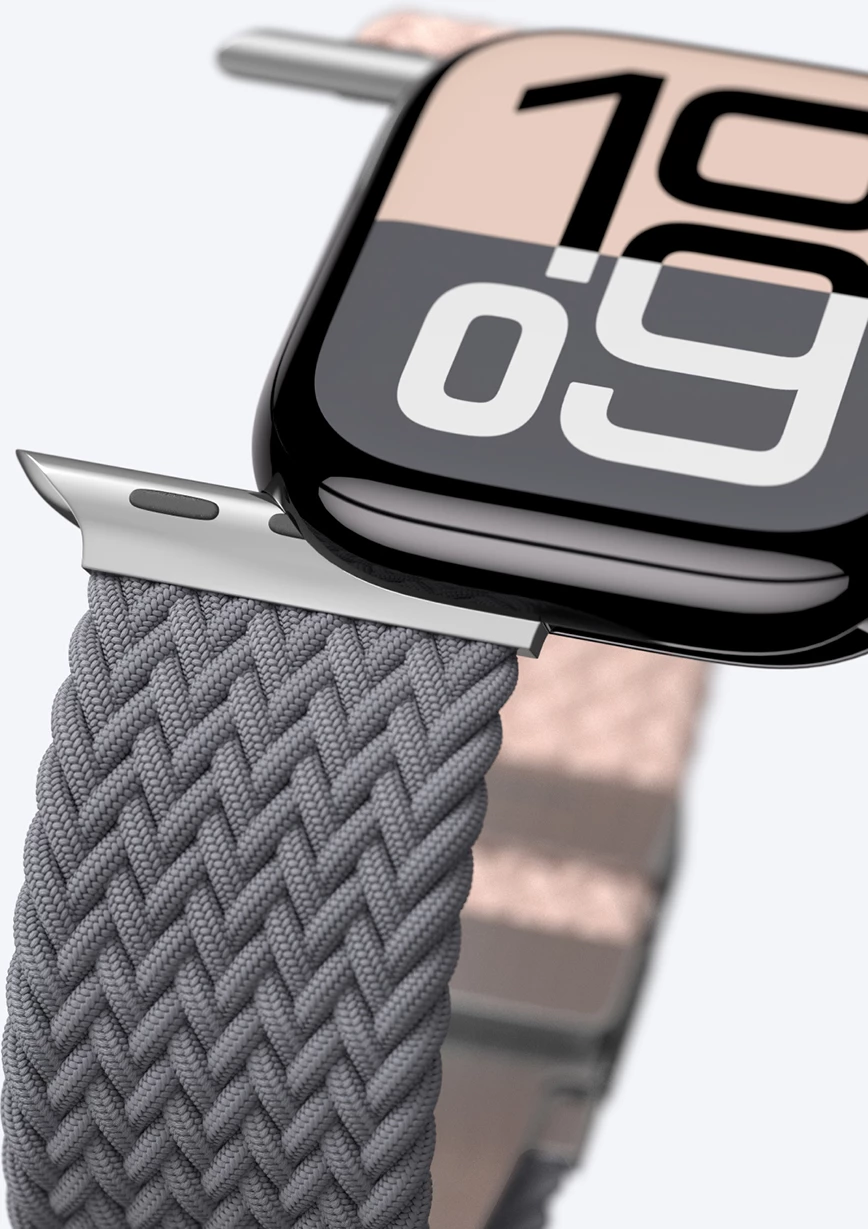 Set rripash për Apple Watch 42mm AmazingThing Blend Band, 2 copë, rozë-gri/rozë