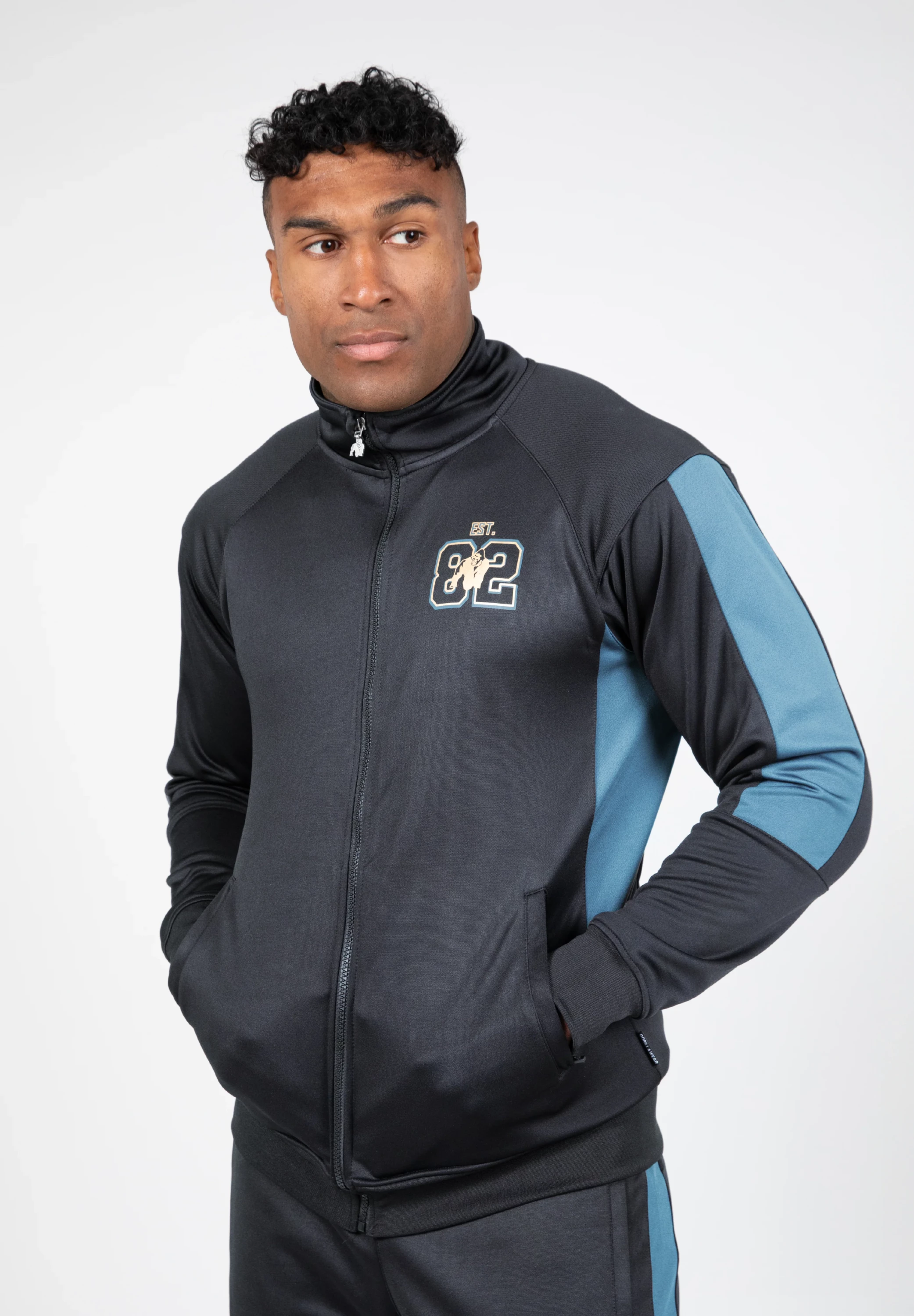 Devon Training Jacket - Gray/Blue