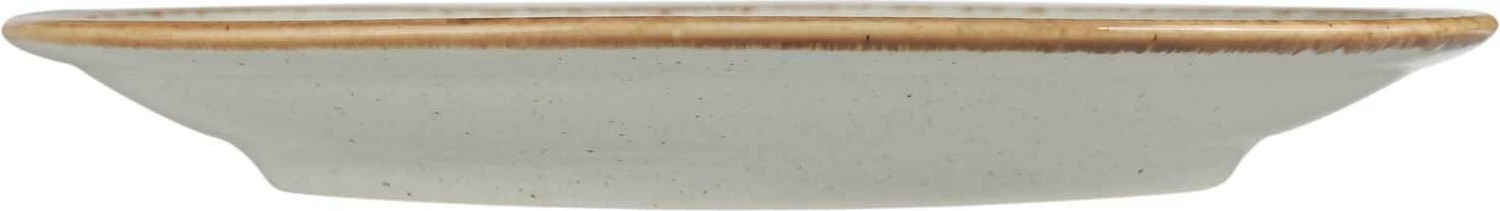 Pjatë e cekët porcelani Porland Seasons Ashen 20 cm, gri e çelët, set 6 copë