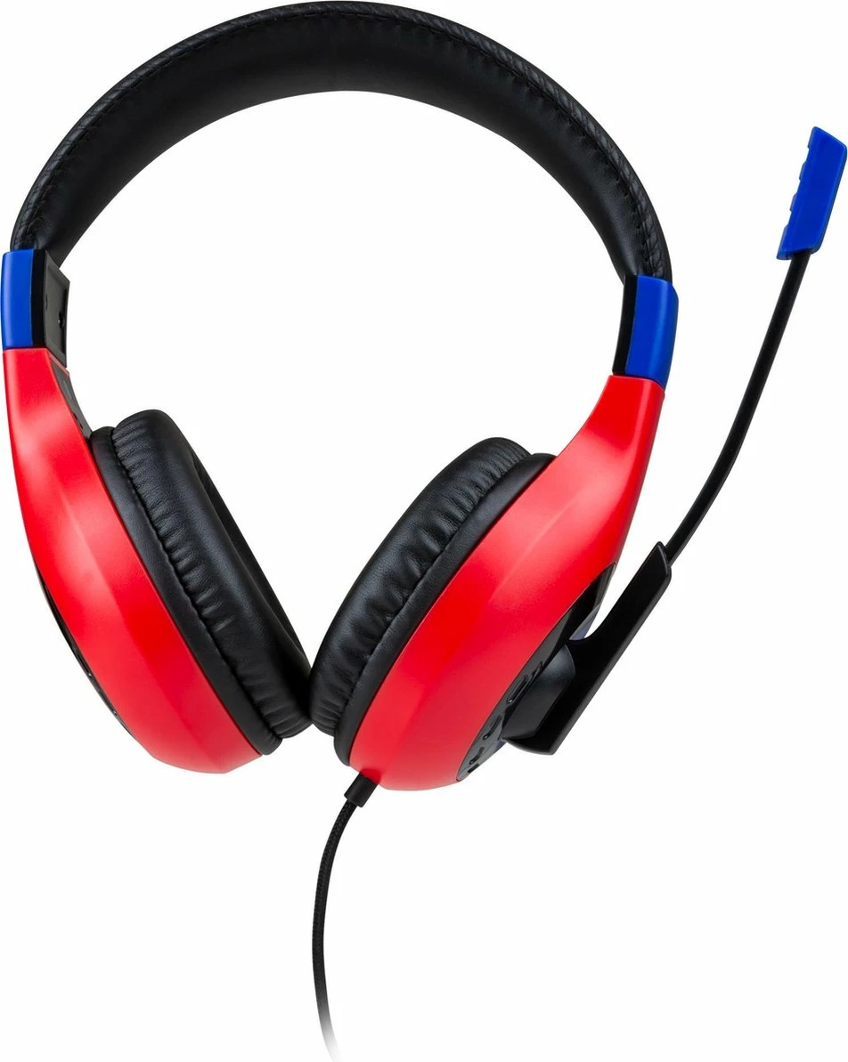 Kufje gaming Nacon Bigben Nintendo Switch Headset Mario, stereo, me mikrofon, me kabllo 3.5mm, 40mm driver, Kuqe/Kaltër