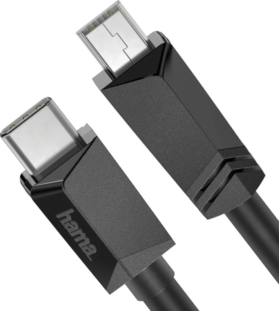 Kabëll Hama USB-C në miniUSB 0.75m i zi