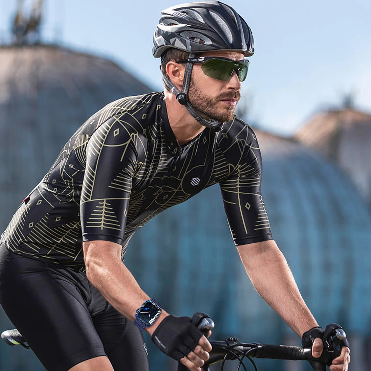 Rrip Apple Watch Hurtel Strap Triple Protection, për seri SE/9/8/7/6/5/4/3/2/1 (41/40/38mm), i zi