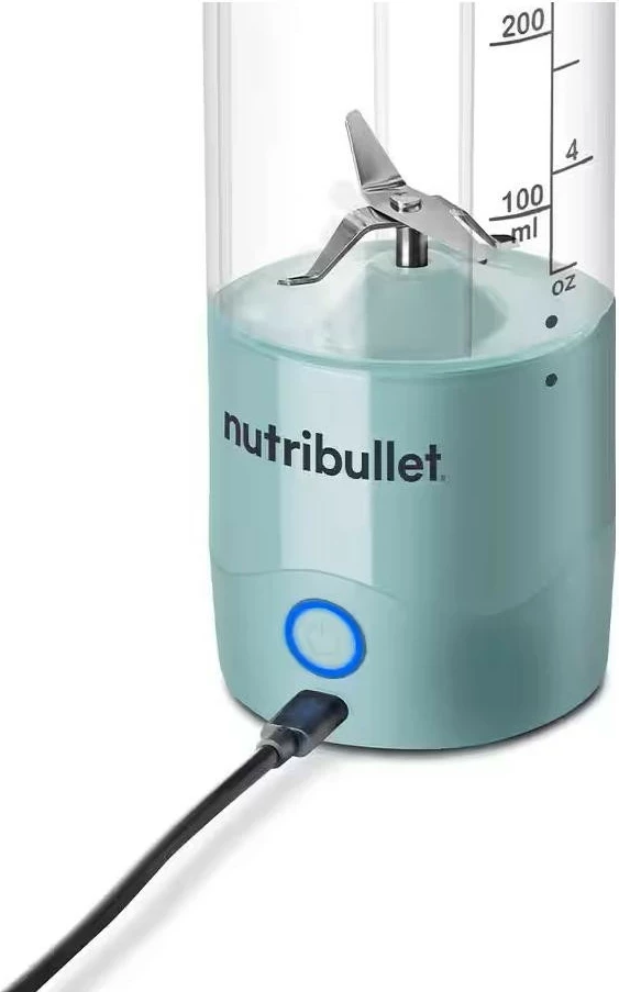 Blender portabil NutriBullet Nutribullet Portable, 0.475L, 2000mAh, turkuaz