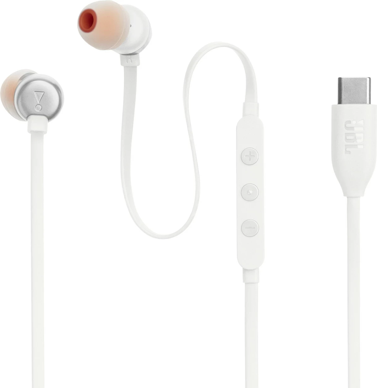 Kufje JBL Tune 310C USB-C in-ear me mikrofon, kabllo 1.2 m, të bardha