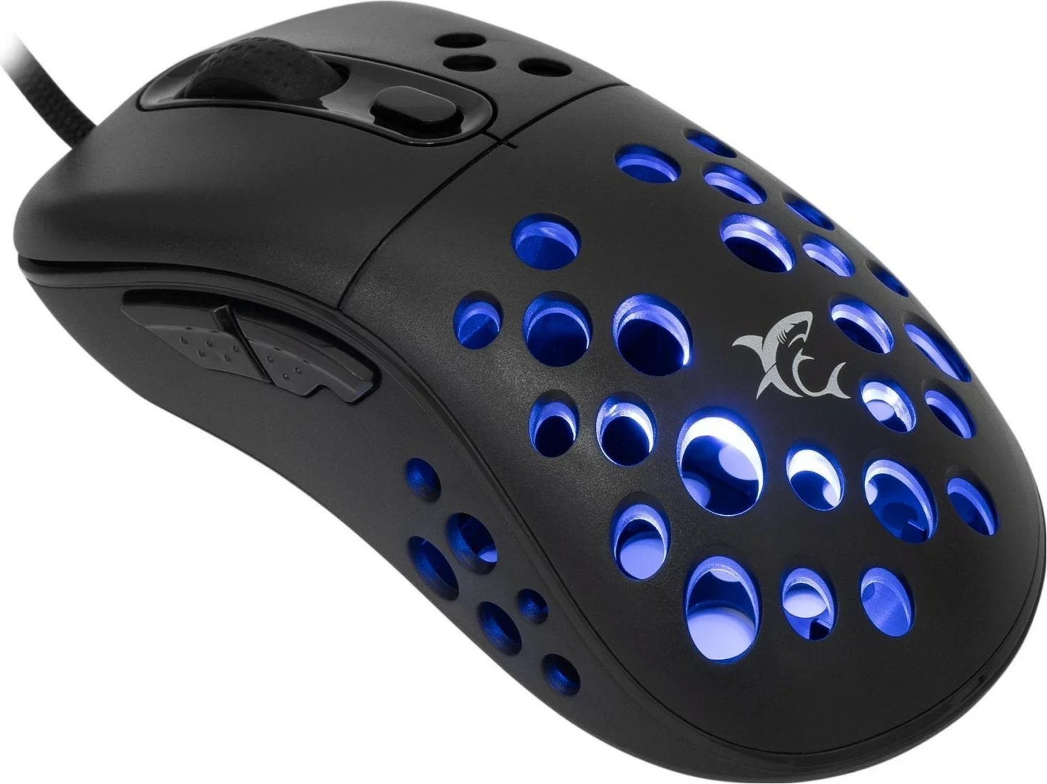 Maus gaming White Shark Azrael, 12800 DPI, RGB, me kabllo USB, i zi
