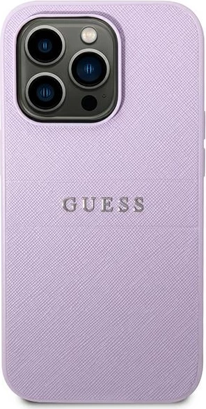 Mbështjellës Guess Saffiano Strap për iPhone 14 Pro Max 6.7", Vjollcë