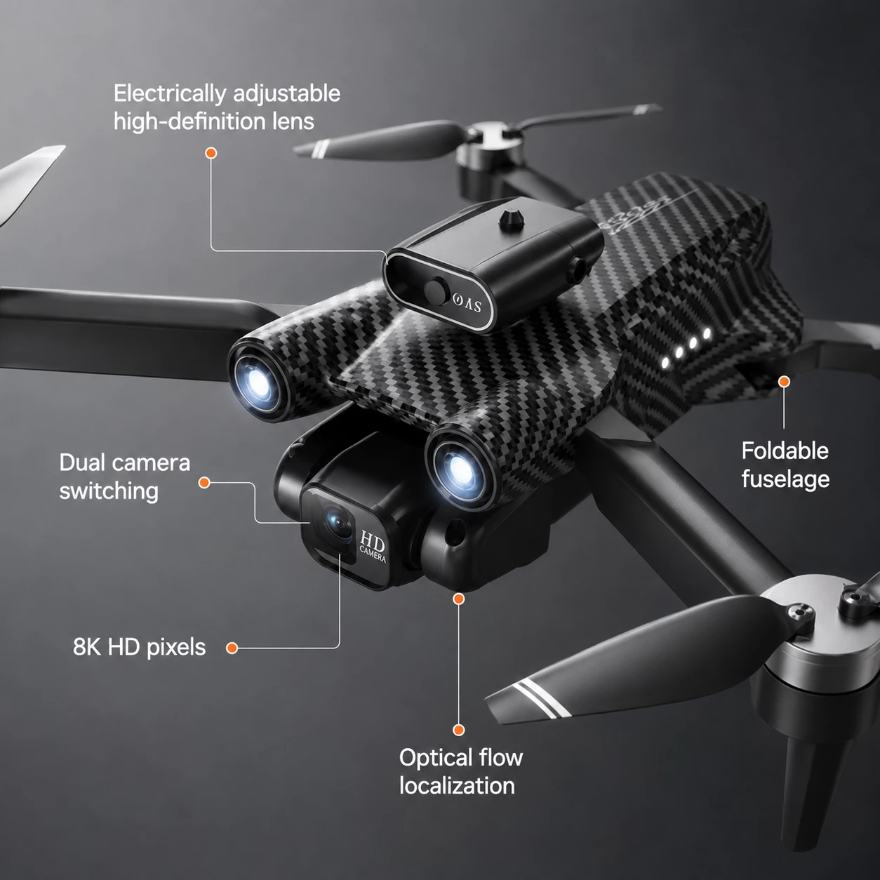 Mini Dron i Palosshëm me Kamera të Dyfishtë 8K, Shmangie Pengesash, Optical Flow dhe TelekomandëMini Dron i Palosshëm me Kamera të Dyfishtë 8K, Shmangie Pengesash, Optical Flow dhe Telekomandë