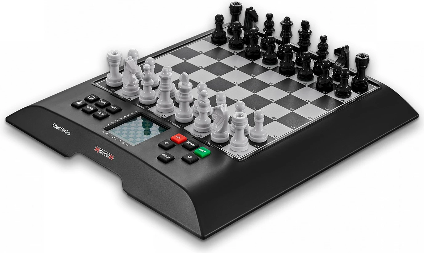 Set shahu elektronik Millennium ChessGenius, tabelë 20x20cm, magnetik, LCD, bardh/zi