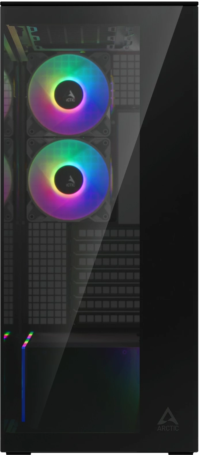 Kasë ARCTIC Xtender Mirrow Black Window, Midi Tower, EATX, RGB, e zezë