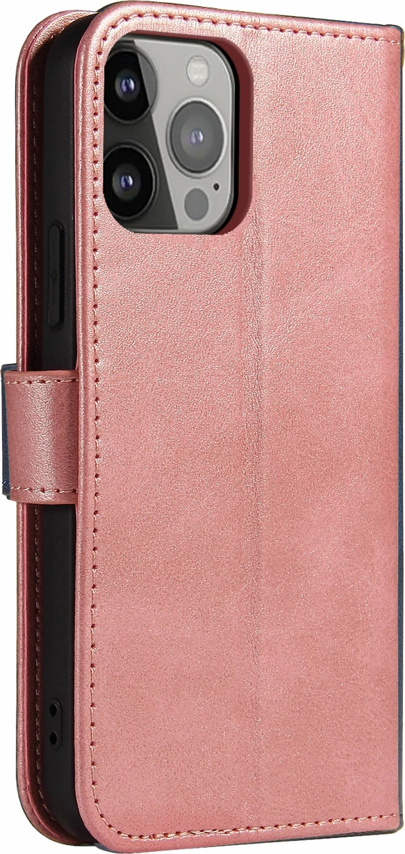 Mbështjellës Hurtel Magnet Case për iPhone 15 Pro Max, portofol, me stand, rozë