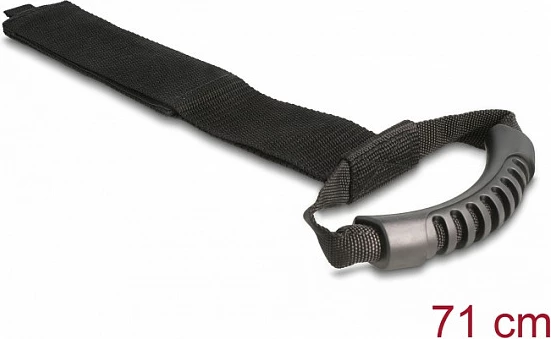 Rrip bartës DeLOCK 710x50mm me Velcro, nylon, 2 copë, i zi