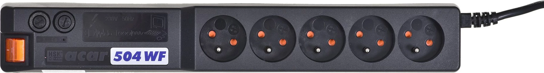 Kabllo i energjisë Atrack, 19'', 5x220V, 5m, e zezë