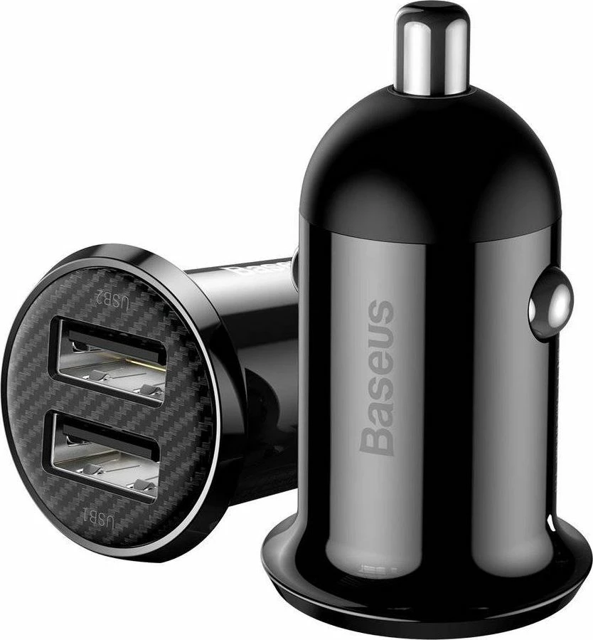 Karikues veture Baseus Grain Pro 2x USB-A 24W 4.8A 12/24V, i zi