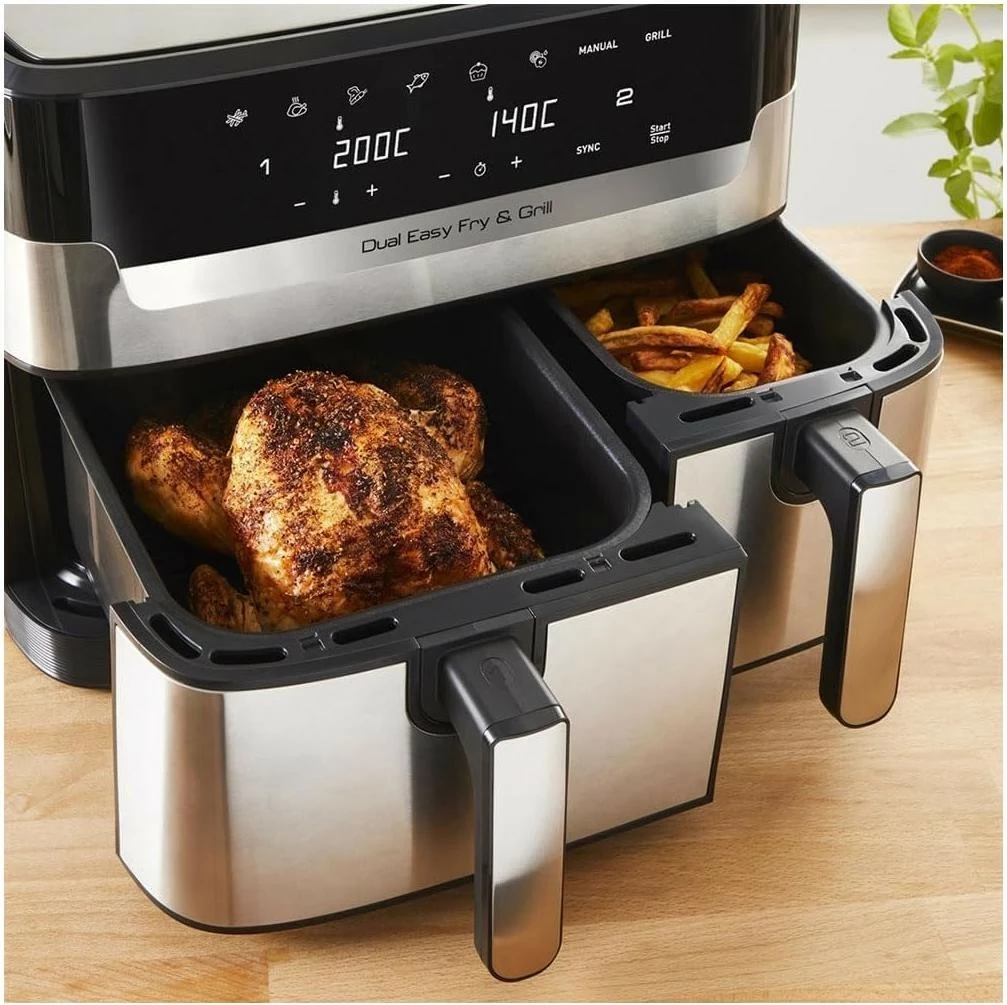 Fryer pa yndyrë Tefal EY905D10, 8L, 2 shporta, inox, argjendtë