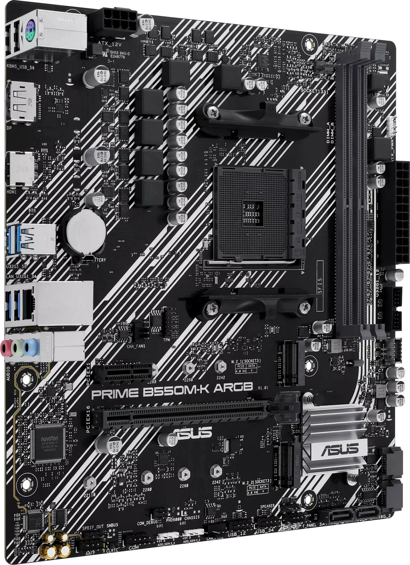 Pllakë amë ASUS PRIME B550M-K ARGB, Socket AM4, micro ATX, DDR4 deri 64GB