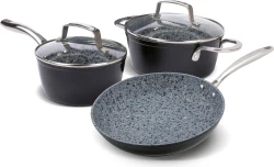 Set tenxhere Lamart LT1283, 5 pjesë, Granit, e zezë/gri