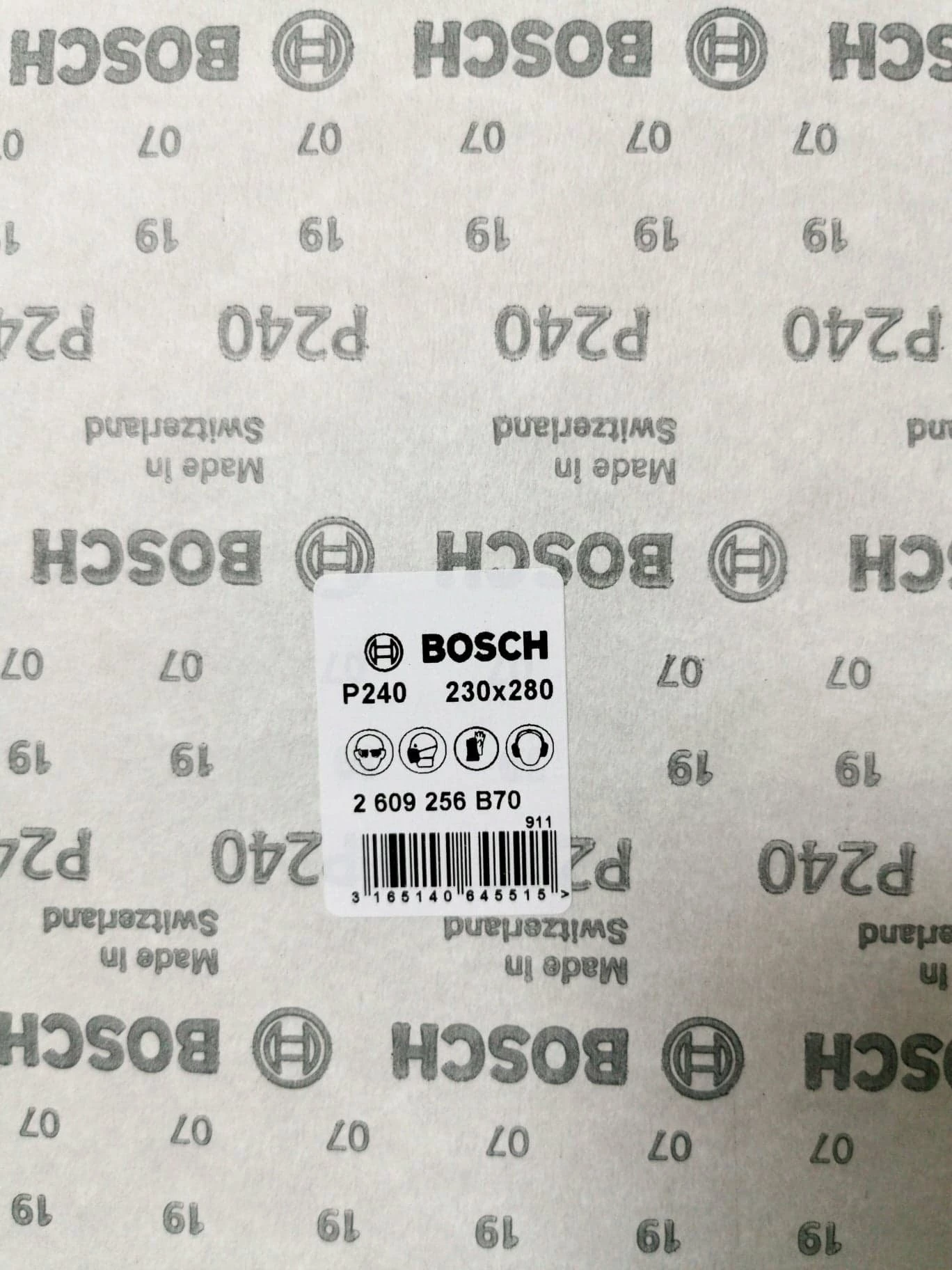 Letër smerili Bosch 230x280mm P240, 50 copë, e kuqe