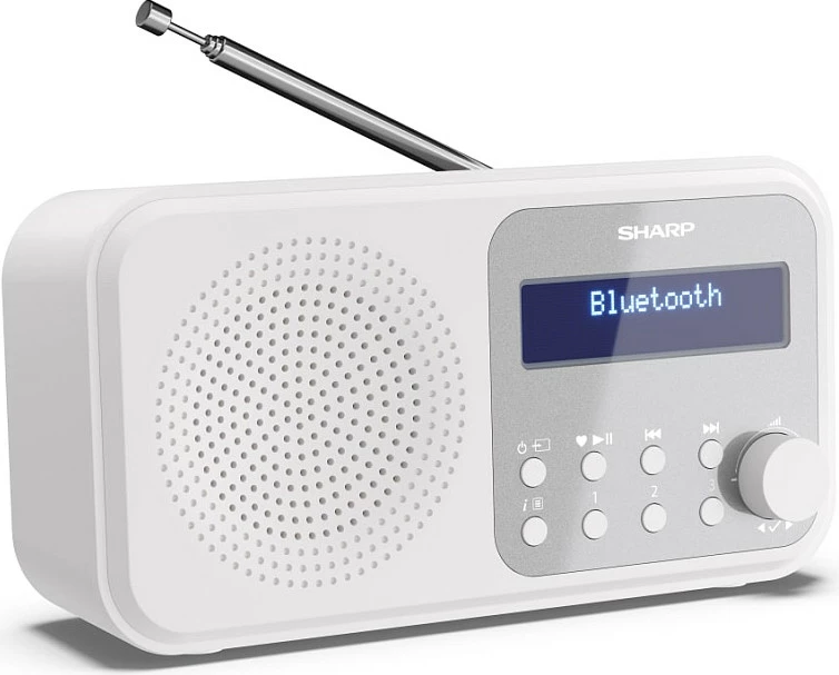 Radio portative Sharp DR-P420, DAB+/FM, Bluetooth 5.0, 2W, Snowy White