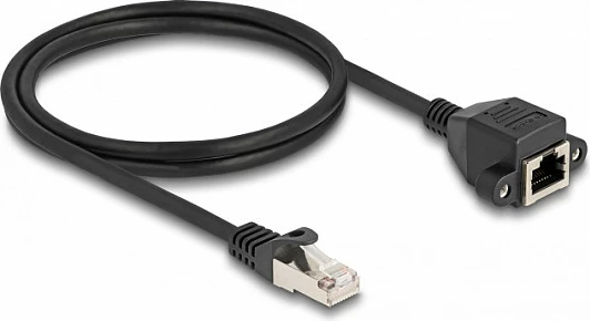 Kabllo zgjatëse DeLOCK RJ50 mashkull-në-femër, 1 m, S/FTP, e zezë