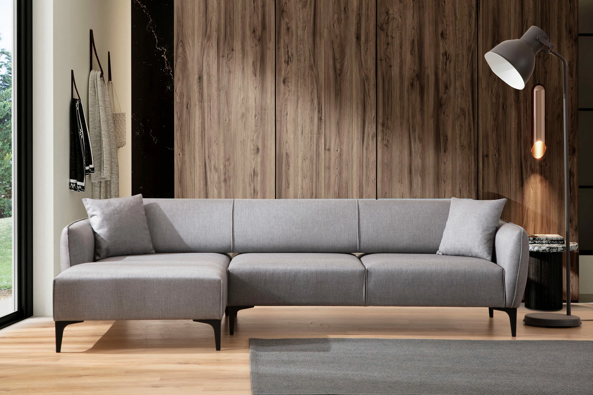 Këndare Belissimo, ngjyrë gri, Atelier del Sofa, pjesa e majtë