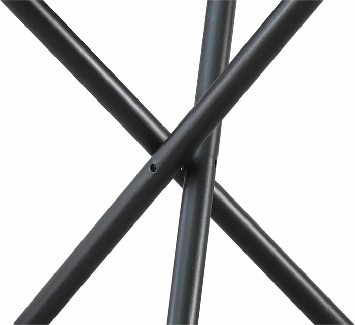 Tavolinë Gem, xham i tejdukshëm, bazë metalike e zezë, 110x110x74cm