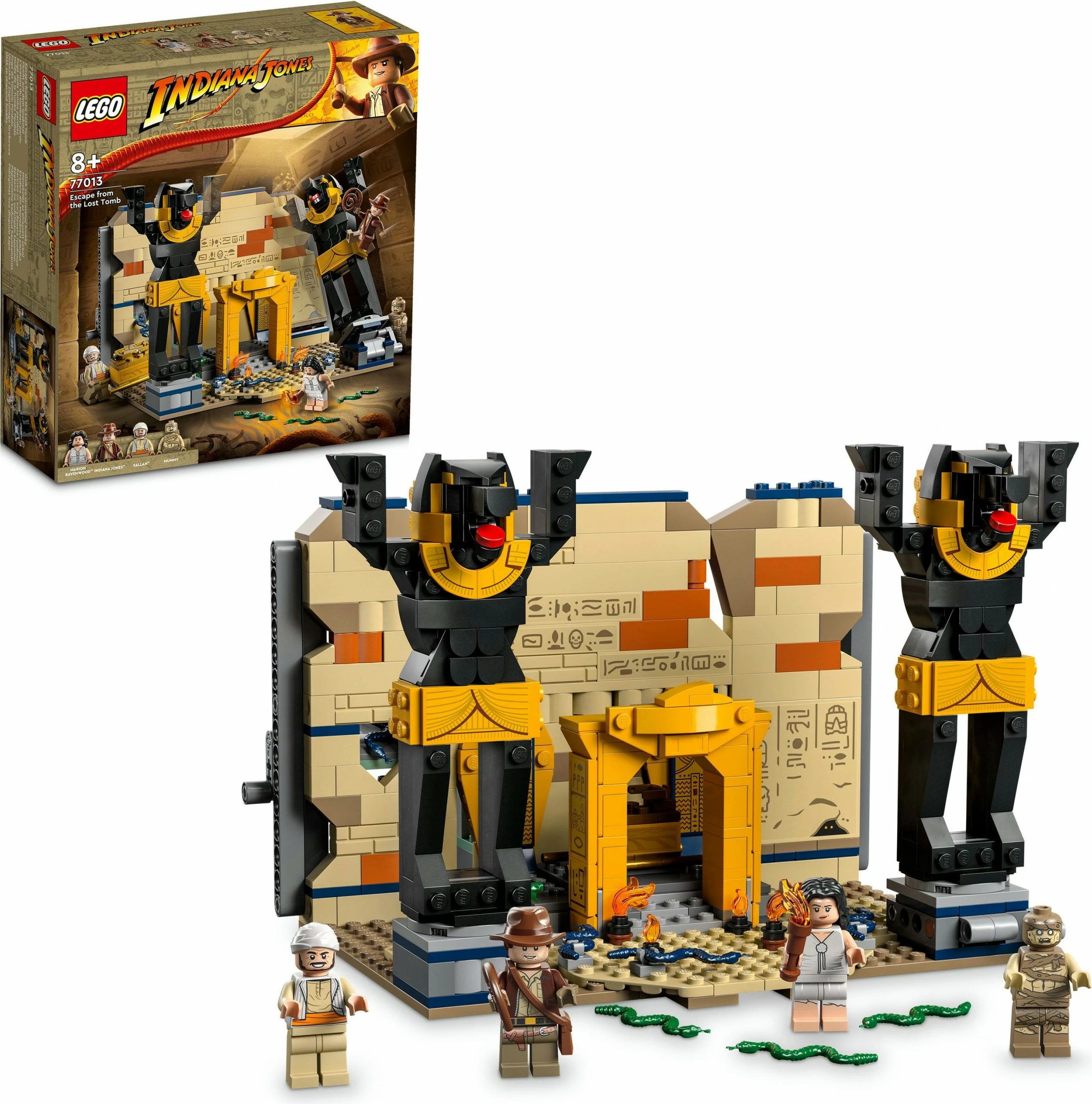Set ndërtimi LEGO Indiana Jones 77013, Escape from the Lost Tomb, shumëngjyrësh