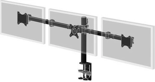 Mbajtës tavoline për 3 monitorë iiyama DS1003C-B1, kapëse, rregullim lartësie, VESA 100x100, e zezë