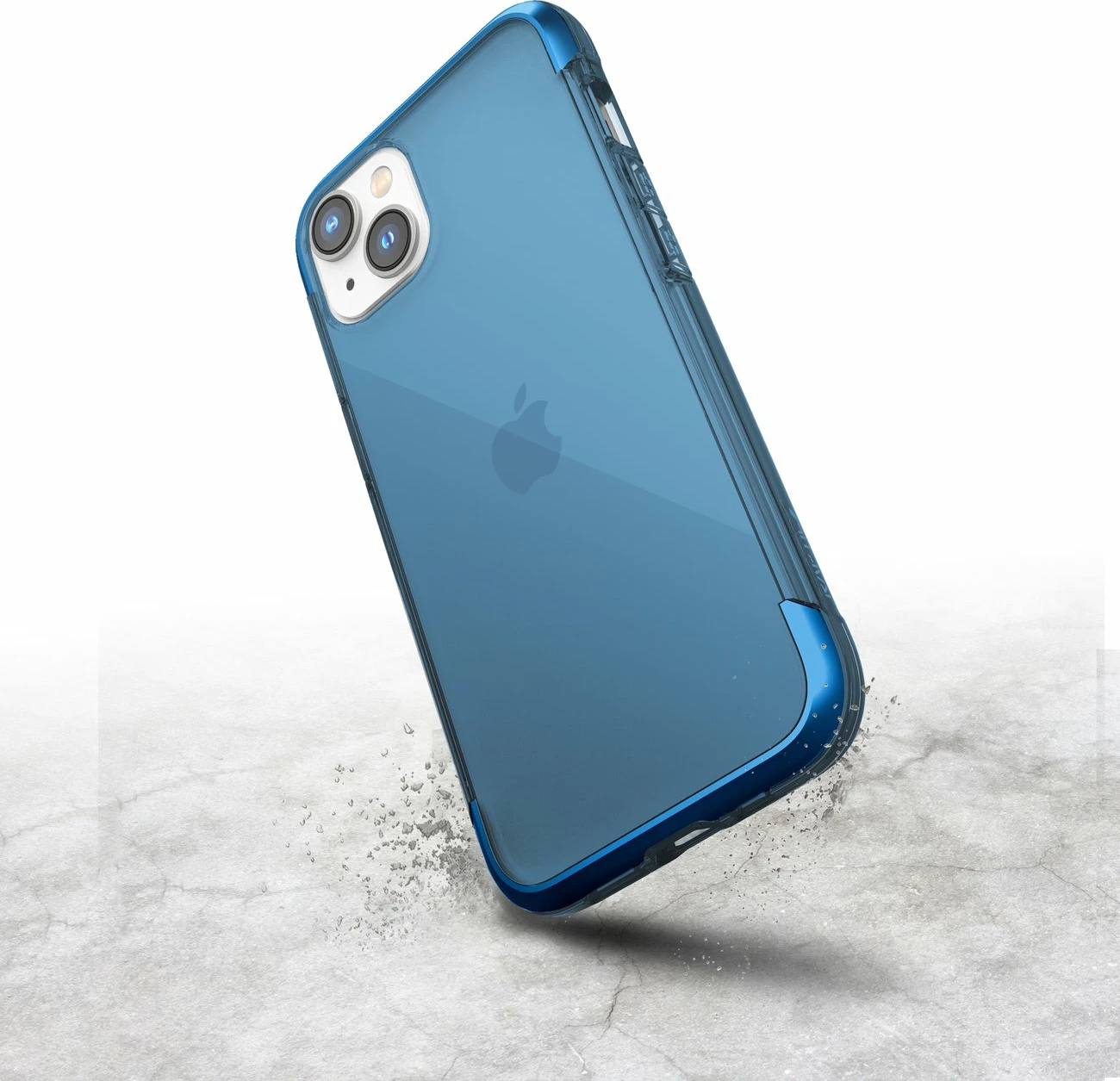 Mbështjellës Raptic X-Doria Air për iPhone 14 Plus, i fortifikuar, i kaltër