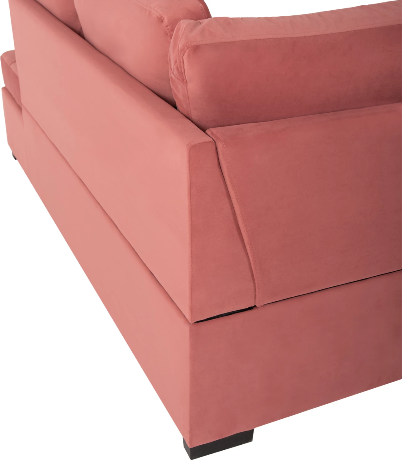 Kënd divan shtrat JADE FH3144.03R kadife rozë e zbehtë 250x80-180x73-88H cm