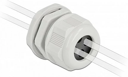 Glandë kabllosh DeLOCK PG21, 4 hyrje, Ø kabllo 6 mm, IP68, 2 copë, gri